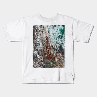 Poured acrylic paint Kids T-Shirt